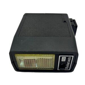 Vivitar 202 Flash Unit W/ Manual Settings For Classic Cameras 3" x 2.5" Blk 58i